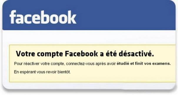 Mon compte Facebook a été désactivé