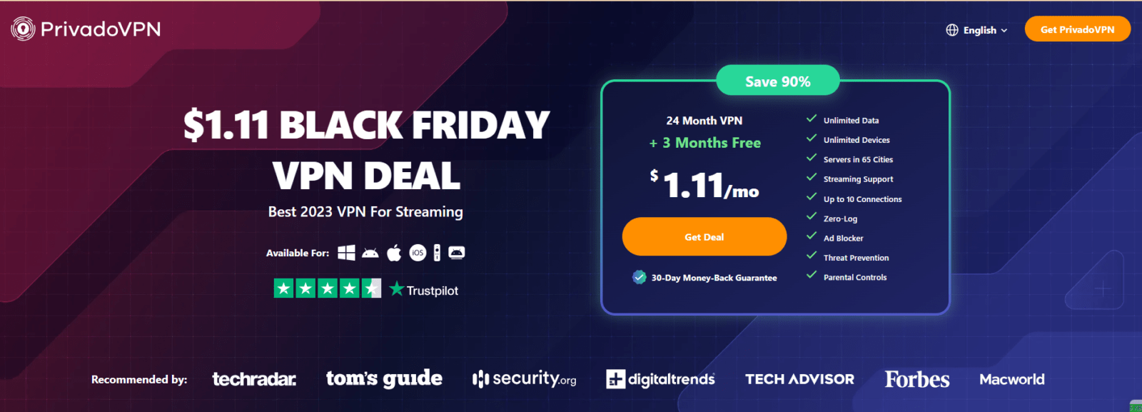 PrivadoVPN Pour Une Sécurité en Ligne Optimale pendant le Black Friday